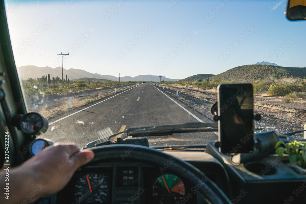 POV driving an rv with a gps on the glass through Arizona POV driving an rv with a gps on the glass through Arizona