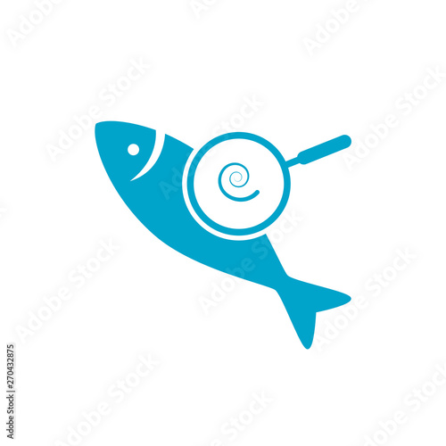 Anisakis worm parasites fish safety issues concept vector illustration