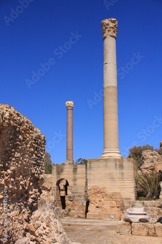 deux colonnes des thermes d'Antonin le vieux à Carthage