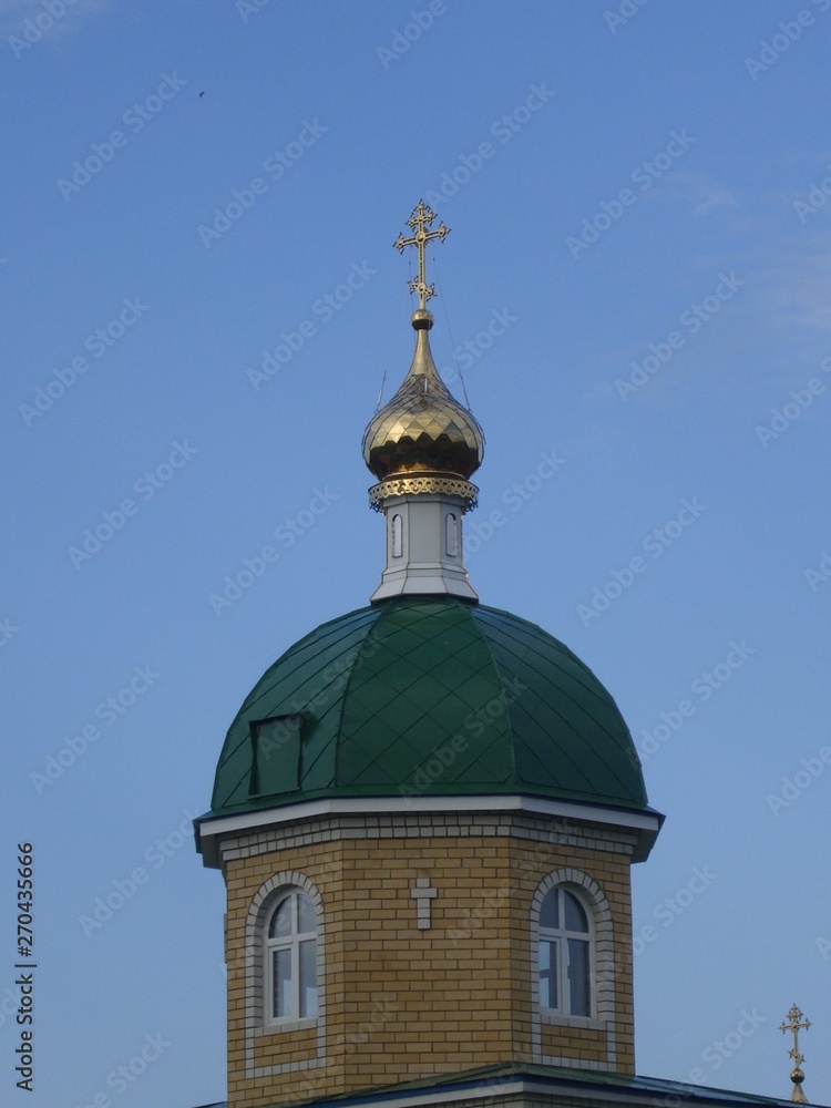 the dome of a brick church
