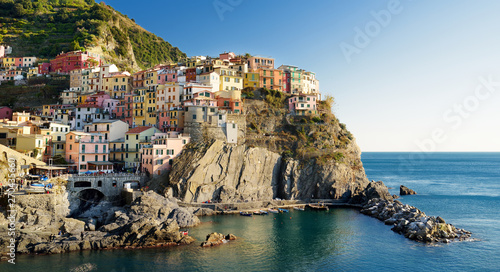 Manarola  one of the most charming and romantic of the Cinque Terre villages  Liguria  northern Italy.