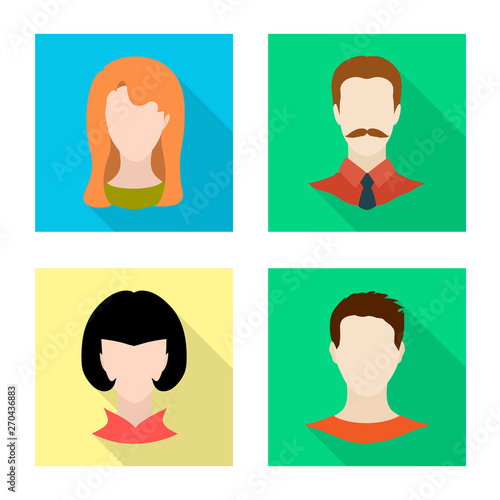 Isolated object of avatar and dummy symbol. Set of avatar and figure stock vector illustration.