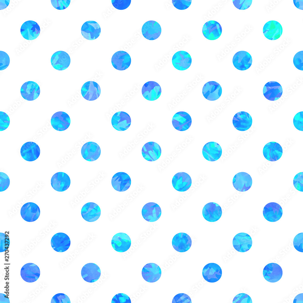 Polka Dot Seamless Texture.Blue and white background