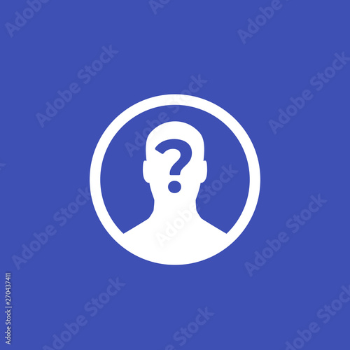 unknown person vector icon