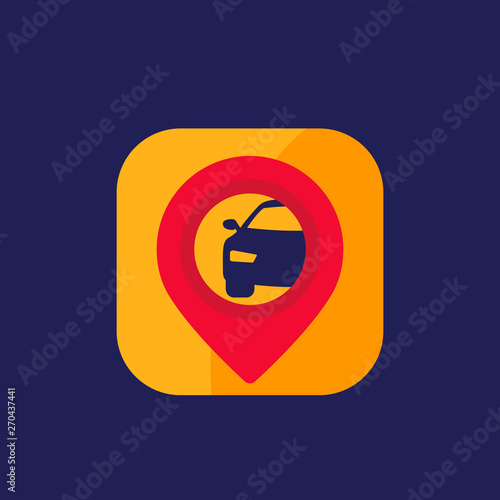 carsharing app vector logo
