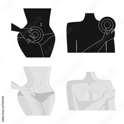 Isolated object of hospital and rendering icon. Collection of hospital and help stock vector illustration.