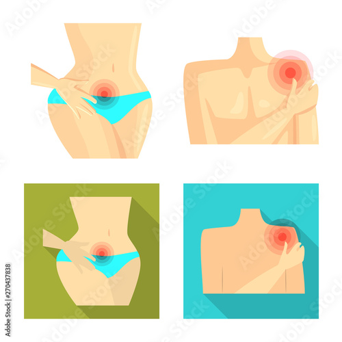 Vector design of hospital and rendering symbol. Collection of hospital and help stock vector illustration.