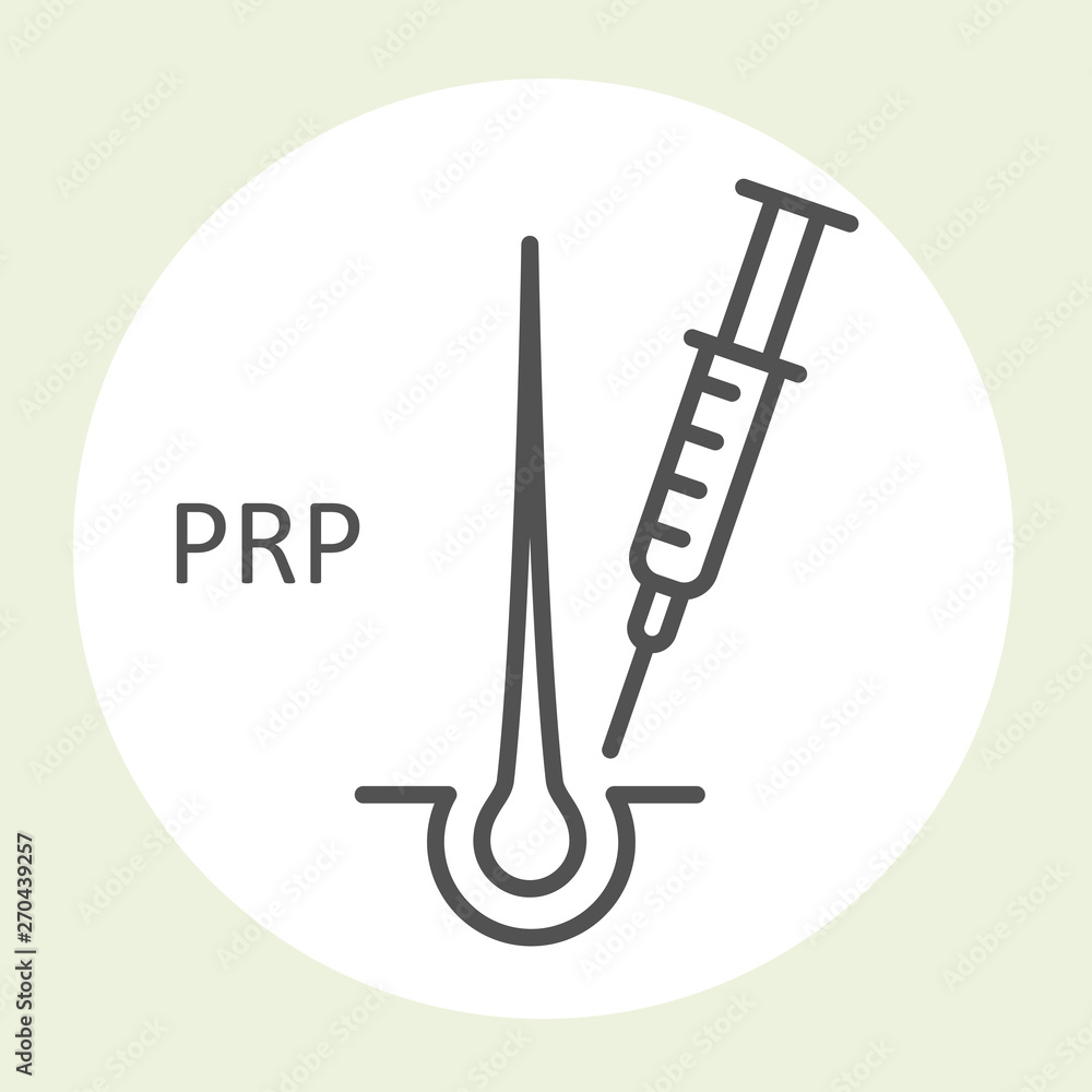 PRP therapy icon - hair loss prevention, hair root injections PRP therapy icon - hair loss prevention, hair root injections