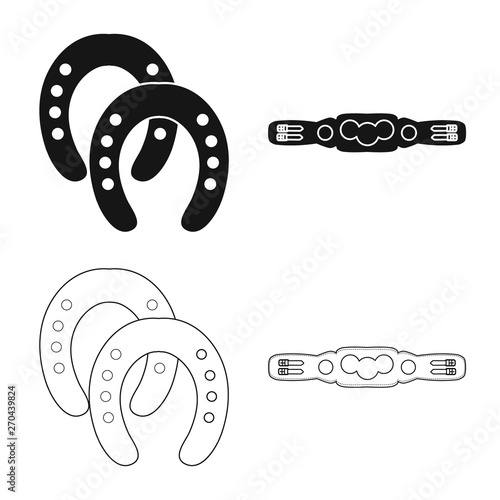 Isolated object of equipment and riding icon. Collection of equipment and competition vector icon for stock.