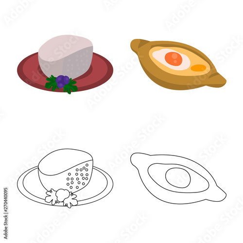 Vector illustration of culture and sightseeing symbol. Set of culture and originality stock vector illustration.