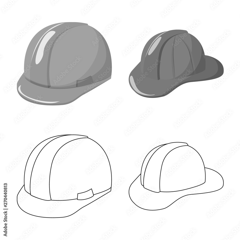 Vector design of clothing and cap sign. Set of clothing and beret vector icon for stock. Vector design of clothing and cap sign. Set of clothing and beret vector icon for stock.