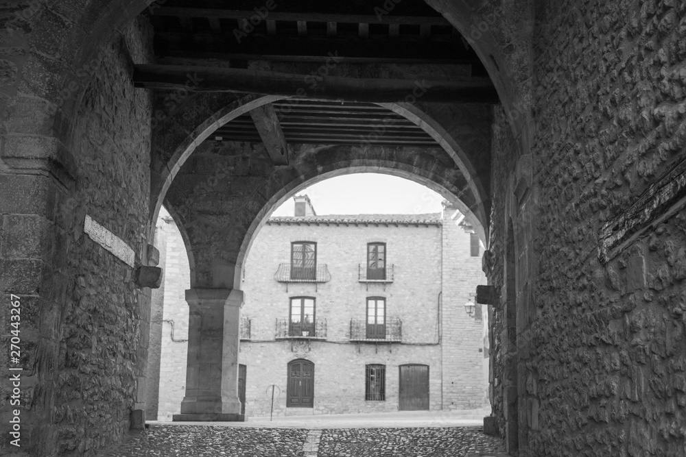Medieval architecture Maestrazgo county Teruel Aragon Spain