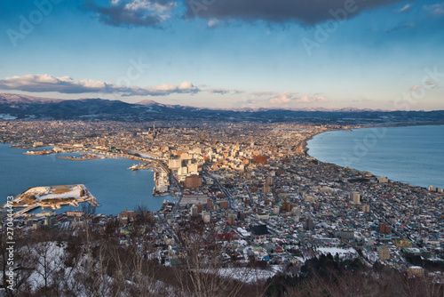 Cityscape view from Mt. Hakodate Ropeway