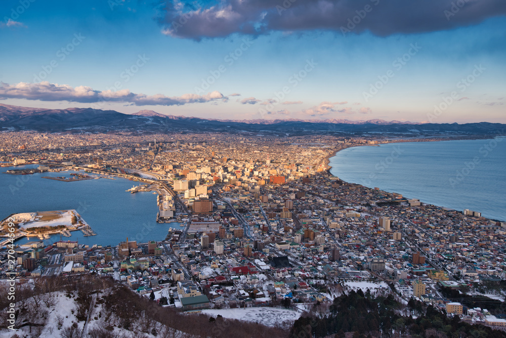 Cityscape view from Mt. Hakodate Ropeway