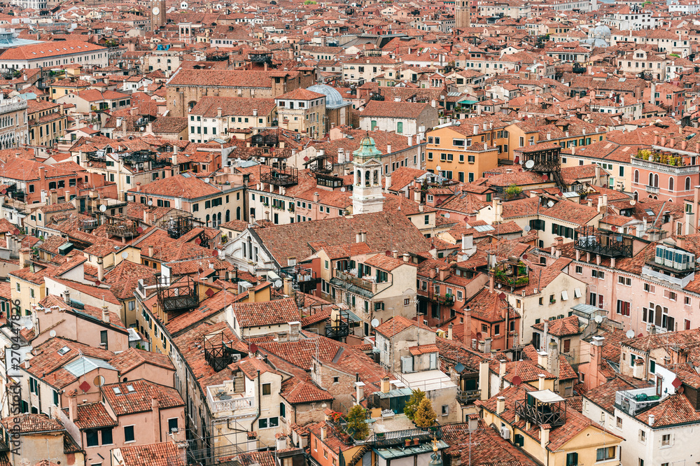 Top view at roofs in Venice, Italy.