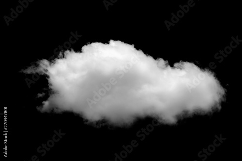 White cloud, Fluffy texture , Abstract, isolated on black background © media-ja