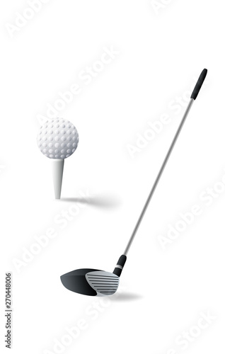 golf ball and golf club, sport game