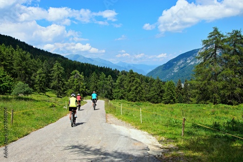 Italy-view on the cyclists