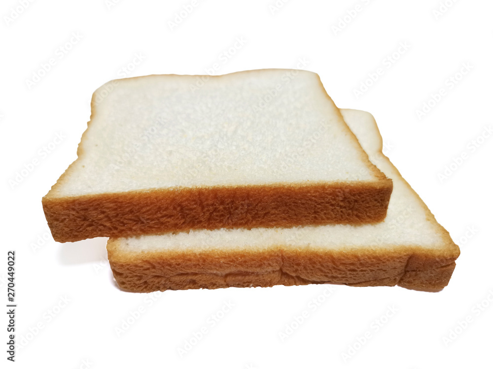 sliced bread isolated on white background