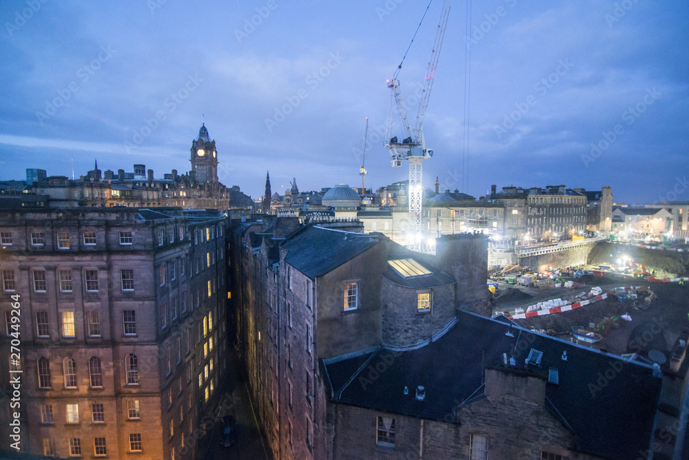 Edinburgh by night. Scotland. UK