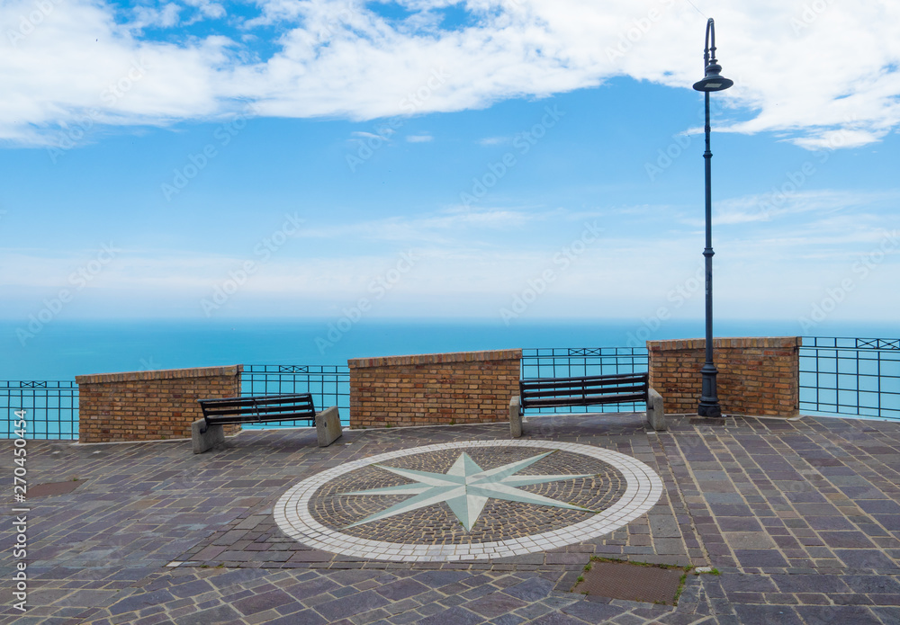 Naklejka premium Silvi (Italy) - A small hilltop village with views of the Adriatic Sea, in the province of Teramo, Abruzzo region.