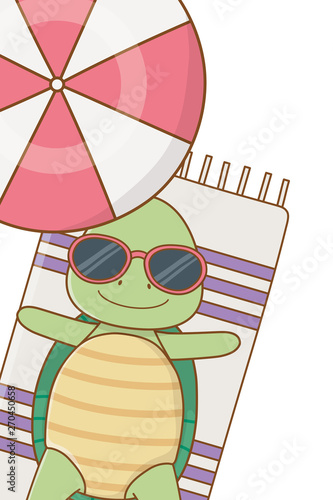 cute animal enjoying summer vacations