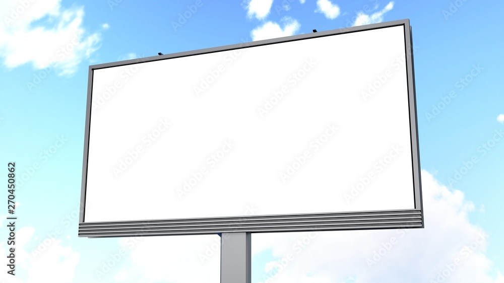 Blank billboard in the city 3d rendering Blank billboard in the city 3d rendering