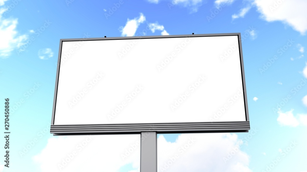 Blank billboard in the city 3d rendering Blank billboard in the city 3d rendering