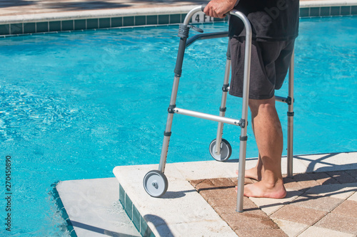 Handicap person getting back to fitness after experiencing a disabling infliction