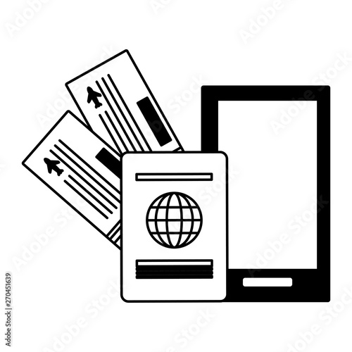 vacations smartphone passport air tickets