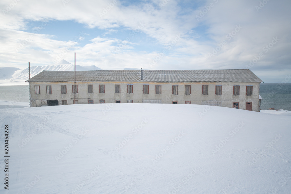 old russian building in pyramiden