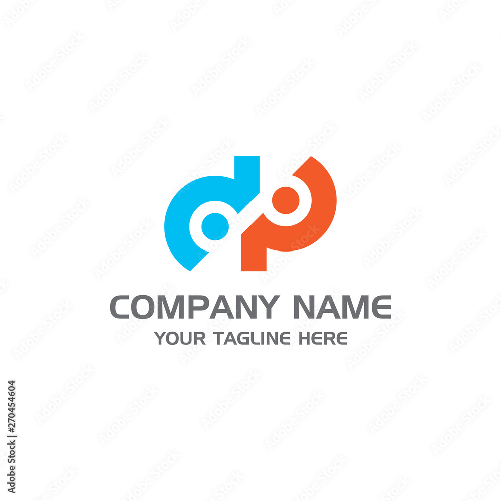Letter DP logo concept initial company Letter DP logo concept initial company