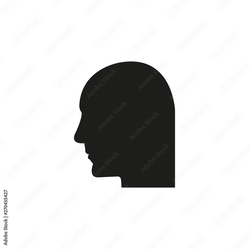 Male profile icon. Simple vector illustration Male profile icon. Simple vector illustration