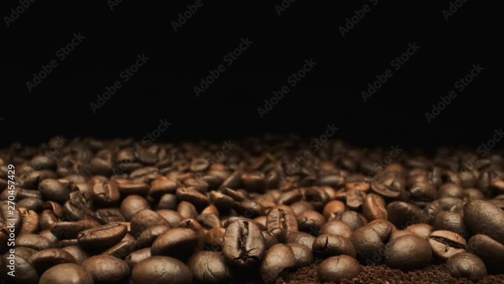 Beautiful View Of Coffee Beans. Close-up. Beautiful View Of Coffee Beans. Close-up.