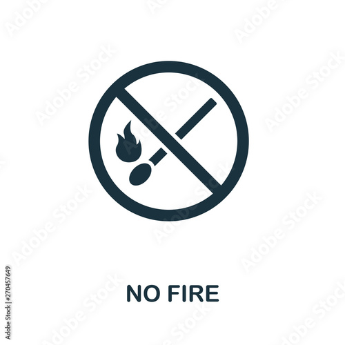 No Fire icon. Creative element design from fire safety icons collection. Pixel perfect No Fire icon for web design, apps, software, print usage