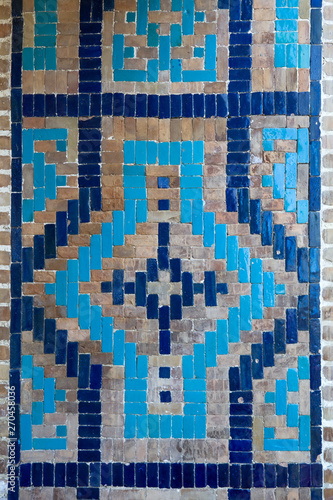 Decorative tiles at facade ...