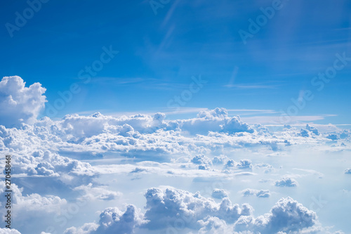 Couds on the blue sky.