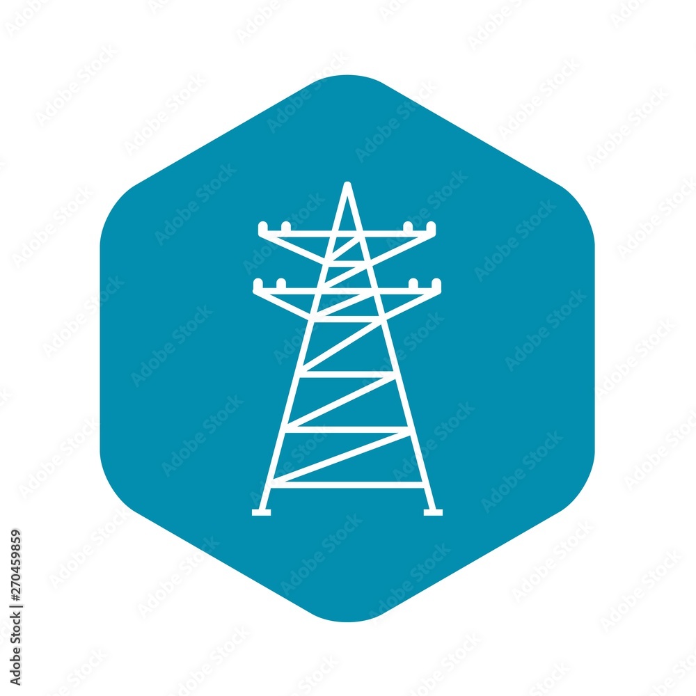 Electric tower icon. Simple illustration of electric tower vector icon for web design isolated on white background
