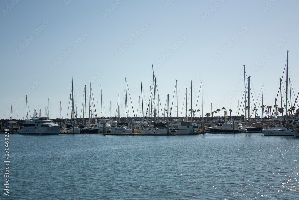 Jetty in the waters of the cove sea Baja California Mexico