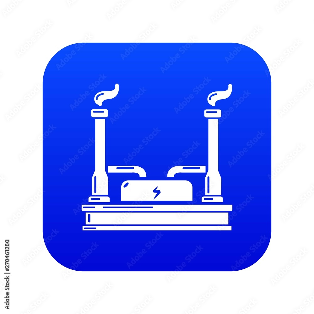 Power plant icon blue vector isolated on white background Power plant icon blue vector isolated on white background