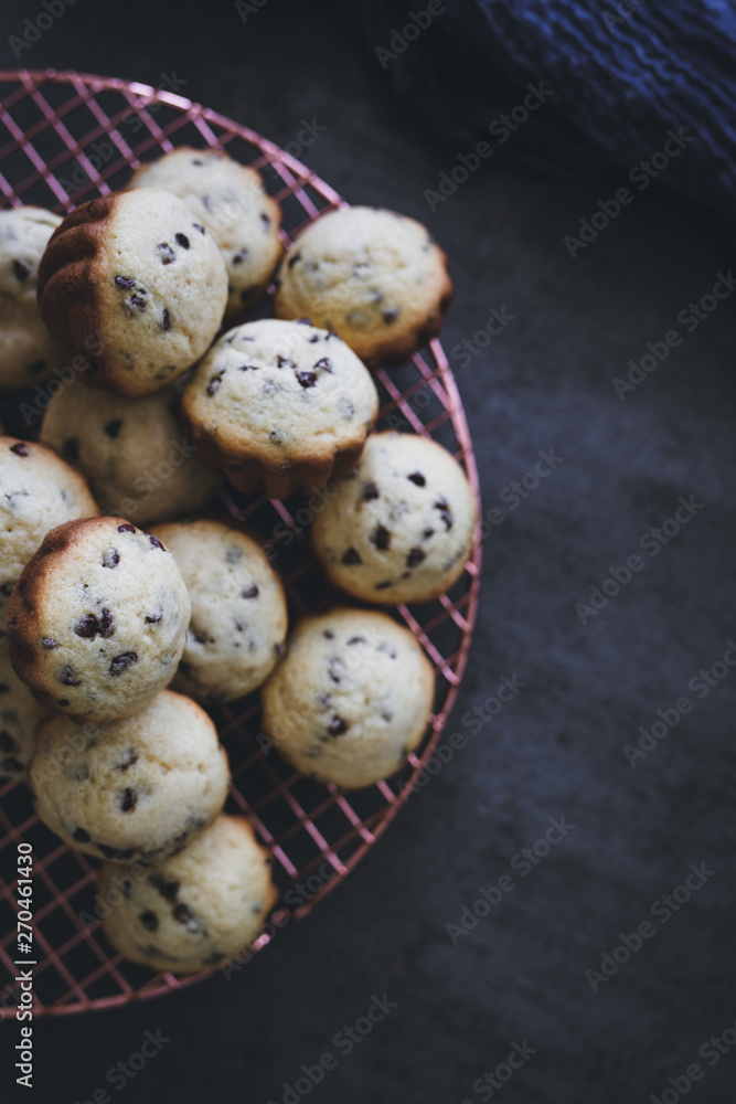 Chocolate Chip Muffins on Cooling Rack Chocolate Chip Muffins on Cooling Rack