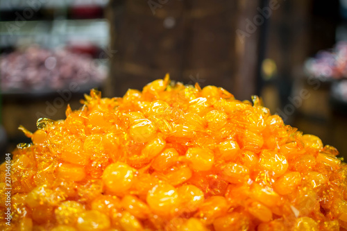 Slika na platnu Pile of butterscotch candy