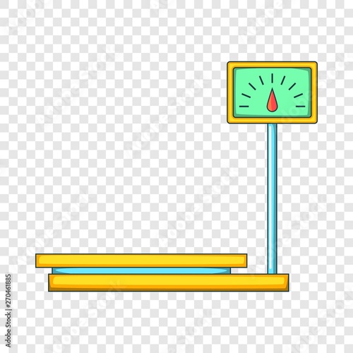 Electronic market scale icon. Cartoon illustration of market scale vector icon for web design