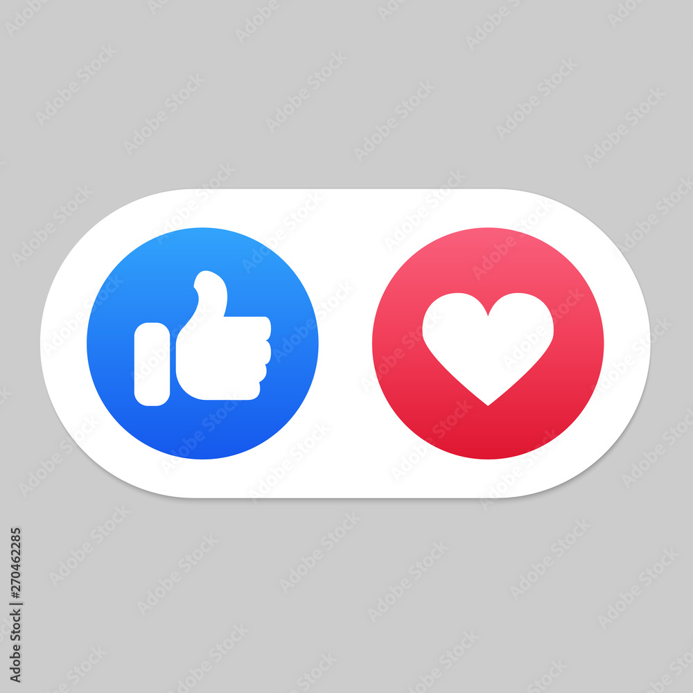 Social media like and heart icons background, vector illustration Social media like and heart icons background, vector illustration
