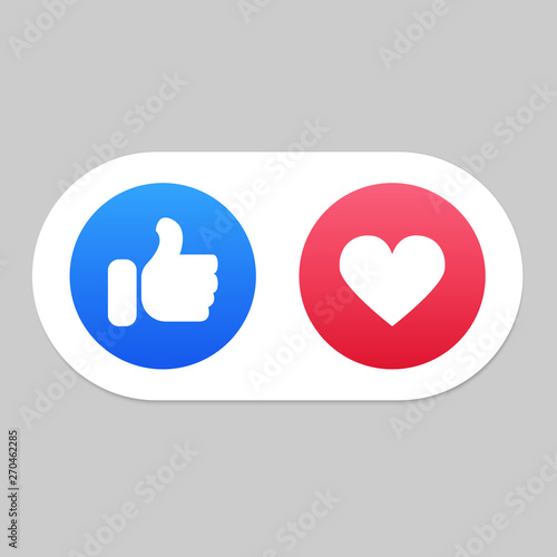 Social media like and heart icons background, vector illustration
