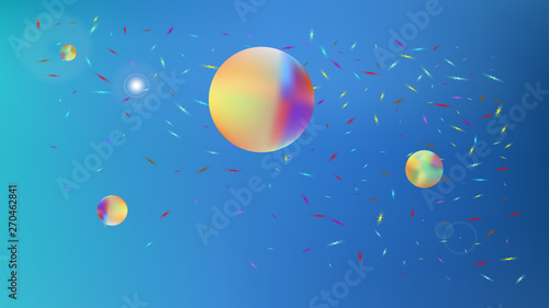 Creative abstract space background picture colorful.
