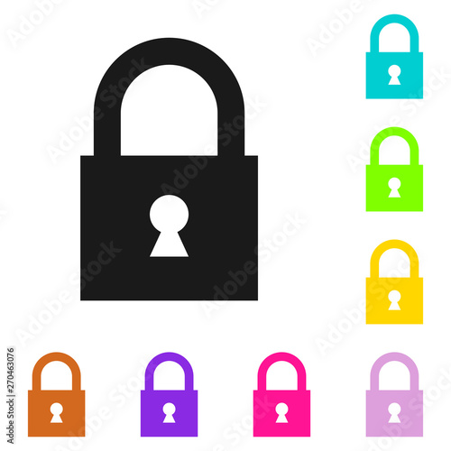 Lock icon. Encryption icon. Lock Icon in trendy flat style isolated on white background. Security symbol for web design