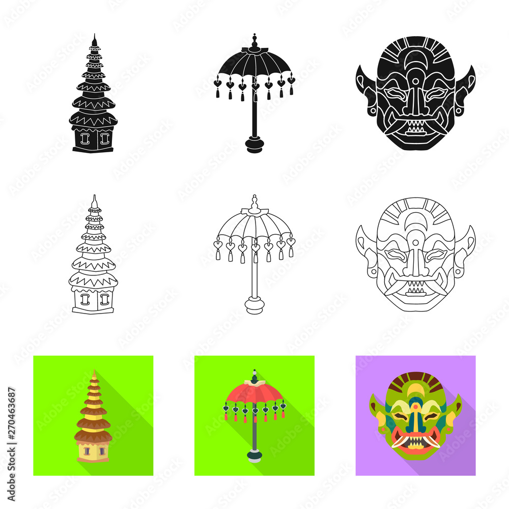 Isolated object of and travel icon. Collection of and traditional stock vector illustration. Isolated object of and travel icon. Collection of and traditional stock vector illustration.