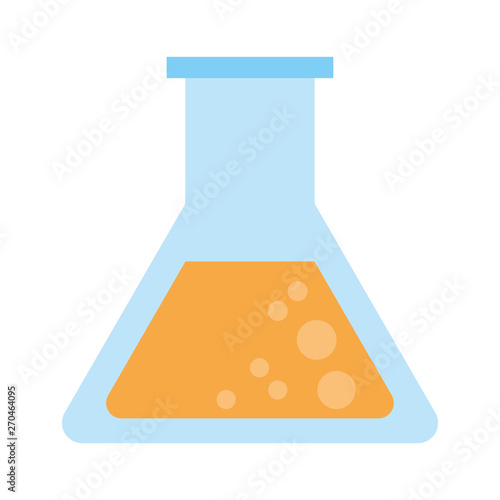 Chemistry flask cartoon isolated