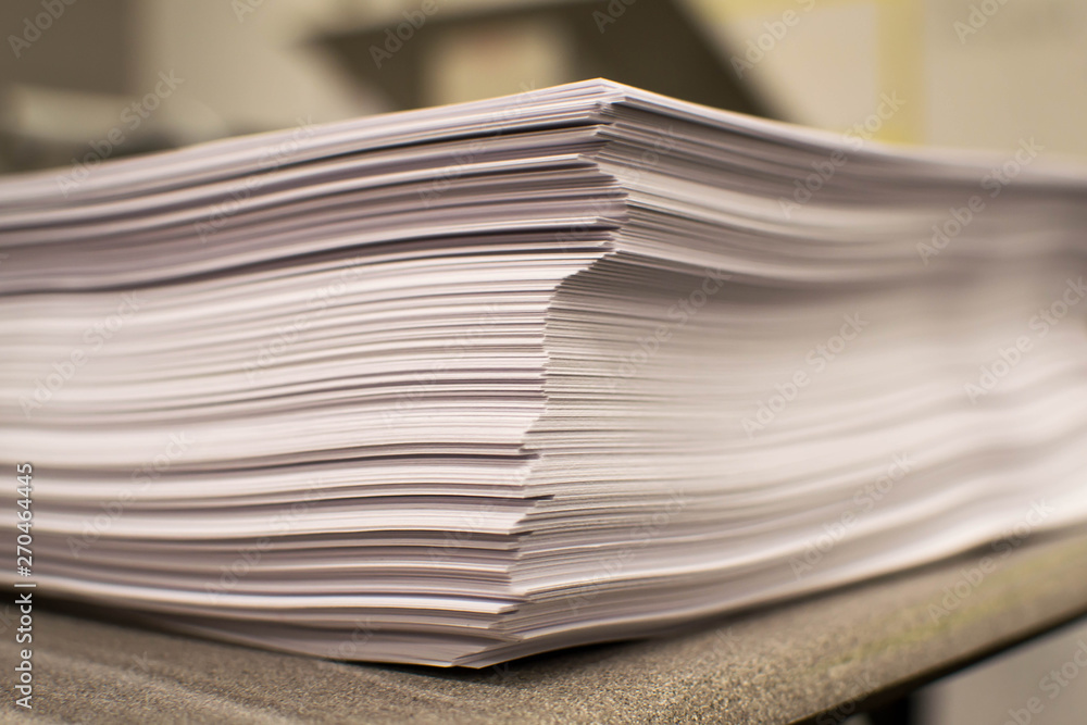 Corner view of a stack of paper Corner view of a stack of paper